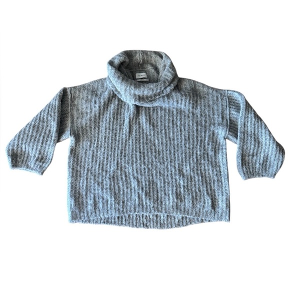 Free People Revolve Small Laverne Tunic Alpaca Sweater Gray Oversize Turtleneck - Picture 2 of 8